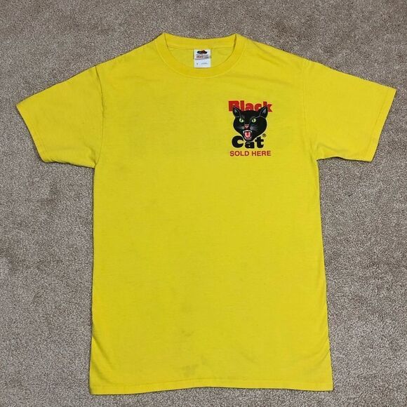 BLACK Cat Staff T-Shirt - Picture 1 of 4